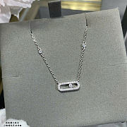 Kitlife Messika Move Uno Pave Diamond Necklace in Silver / Gold  - 5