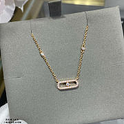 Kitlife Messika Move Uno Pave Diamond Necklace in Silver / Gold  - 3