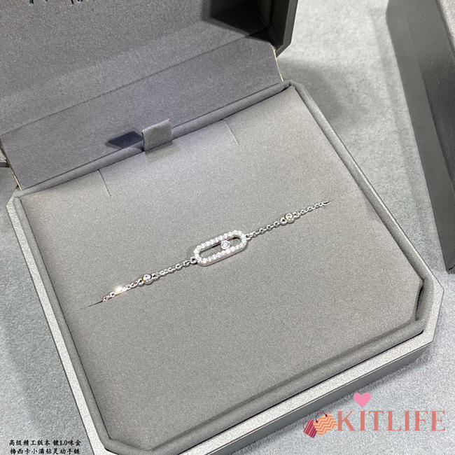 Kitlife Messika Move Uno Pave Diamond Bracelet in Silver / Gold - 1