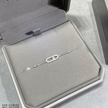 Kitlife Messika Move Uno Pave Diamond Bracelet in Silver / Gold