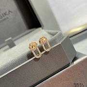 Kitlife Messika Move Uno Pave Diamond Earrings in Silver / Gold  - 6