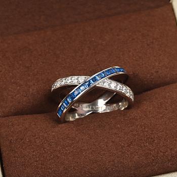 Kitlife Chaumet Jeux de Liens Ring Silver & Blue, Diamonds 