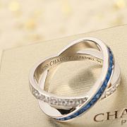 Kitlife Chaumet Jeux de Liens Ring Silver & Blue, Diamonds  - 5