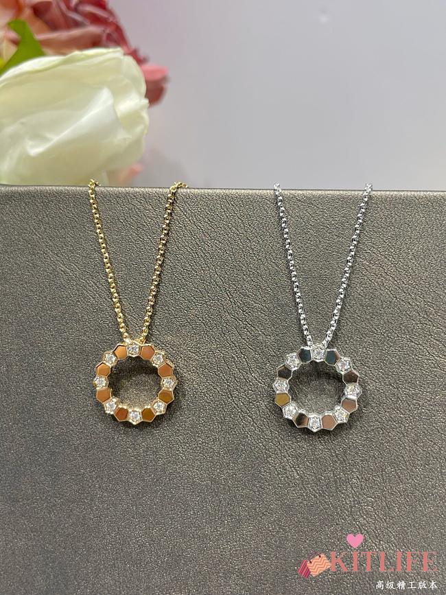 Kitlife Chaumet Bee de Chaumet Small Model Pendant Necklace in Silver / Rose Gold  - 1