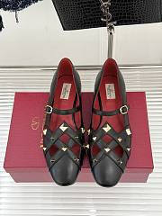 Kitlife Valentino Garavani Studdy Rockstud Ballet Flats Black - 1