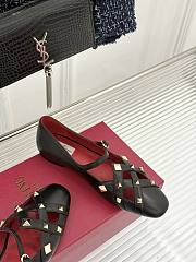 Kitlife Valentino Garavani Studdy Rockstud Ballet Flats Black - 6