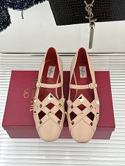 Kitlife Valentino Garavani Studdy Rockstud Ballet Flats Beige - 1