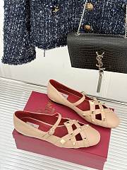 Kitlife Valentino Garavani Studdy Rockstud Ballet Flats Beige - 6