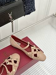 Kitlife Valentino Garavani Studdy Rockstud Ballet Flats Beige - 3