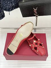 Kitlife Valentino Garavani Studdy Rockstud Ballet Flats Red - 4