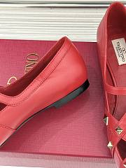 Kitlife Valentino Garavani Studdy Rockstud Ballet Flats Red - 2