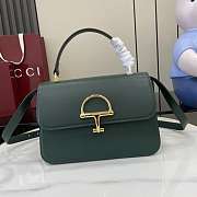 Kitlife Gucci Siena Small Top Handle Bag Green 855536 25.5x16x9cm  - 1