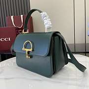 Kitlife Gucci Siena Small Top Handle Bag Green 855536 25.5x16x9cm  - 2
