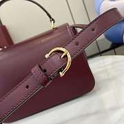 Kitlife Gucci Siena Small Top Handle Bag Burgundy 855536 25.5x16x9cm  - 6