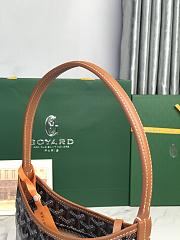 Kitlife Goyard Mini Bohème Hobo Goyardine Canvas Black & Brown Bag 120250 26x11x22cm - 4