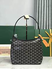 Kitlife Goyard Mini Bohème Hobo Goyardine Canvas Black Bag 120250 26x11x22cm  - 4