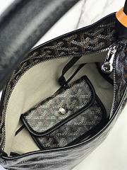 Kitlife Goyard Mini Bohème Hobo Goyardine Canvas Black Bag 120250 26x11x22cm  - 2