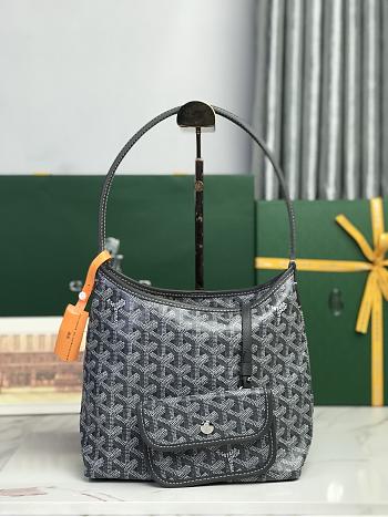 Kitlife Goyard Mini Bohème Hobo Goyardine Canvas Grey Bag 120250 26x11x22cm 