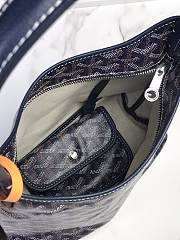 Kitlife Goyard Mini Bohème Hobo Goyardine Canvas Dark Blue Bag 120250 26x11x22cm  - 3
