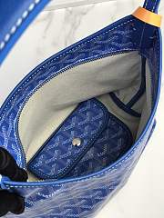 Kitlife Goyard Mini Bohème Hobo Goyardine Canvas Blue Bag 120250 26x11x22cm  - 4