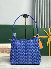 Kitlife Goyard Mini Bohème Hobo Goyardine Canvas Blue Bag 120250 26x11x22cm  - 3