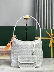 Kitlife Goyard Mini Bohème Hobo Goyardine Canvas White Bag 120250 26x11x22cm  - 1