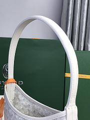 Kitlife Goyard Mini Bohème Hobo Goyardine Canvas White Bag 120250 26x11x22cm  - 5