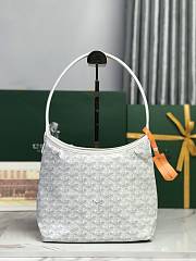 Kitlife Goyard Mini Bohème Hobo Goyardine Canvas White Bag 120250 26x11x22cm  - 4
