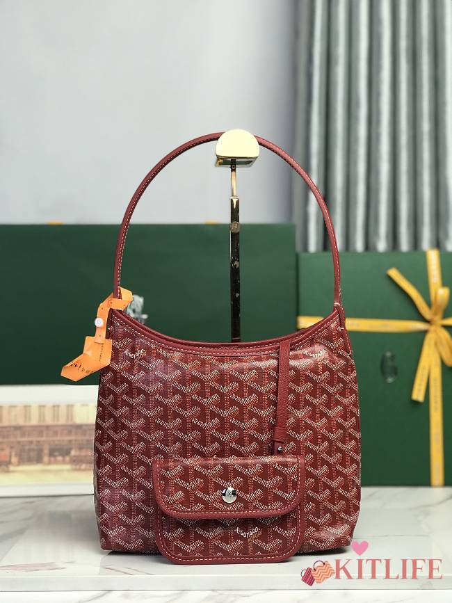 Kitlife Goyard Mini Bohème Hobo Goyardine Canvas Red Bag 120250 26x11x22cm  - 1