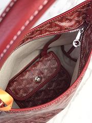 Kitlife Goyard Mini Bohème Hobo Goyardine Canvas Red Bag 120250 26x11x22cm  - 4