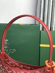 Kitlife Goyard Mini Bohème Hobo Goyardine Canvas Red Bag 120250 26x11x22cm  - 2