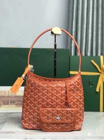 Kitlife Goyard Mini Bohème Hobo Goyardine Canvas Orange Bag 120250 26x11x22cm