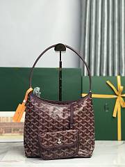 Kitlife Goyard Mini Bohème Hobo Goyardine Canvas Burgundy Bag 120250 26x11x22cm  - 1