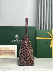 Kitlife Goyard Mini Bohème Hobo Goyardine Canvas Burgundy Bag 120250 26x11x22cm  - 6