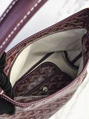 Kitlife Goyard Mini Bohème Hobo Goyardine Canvas Burgundy Bag 120250 26x11x22cm  - 3