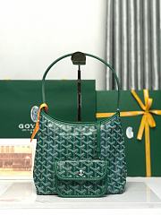 Kitlife Goyard Mini Bohème Hobo Goyardine Canvas Green Bag 120250 26x11x22cm  - 1