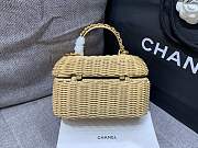 Kitlife Chanel Vanity Case Braided Rattan & Gold-Tone Metal Beige AS5993 11.5x19.5x11cm - 6