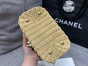 Kitlife Chanel Vanity Case Braided Rattan & Gold-Tone Metal Beige AS5993 11.5x19.5x11cm - 5