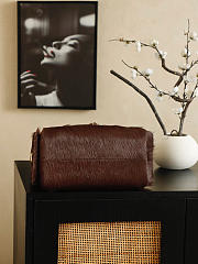 Kitlife Chanel 25C Drawstring Bucket Hobo Bag Chocolate Pony Hair 30x26x14cm - 3