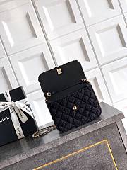 Kitlife Chanel Clutch With Chain Black Tweed, Imitation Pearls & Gold-Tone Metal AP4975 10.5x15x5.5cm - 2