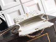 Kitlife Chanel Clutch With Chain White Tweed, Imitation Pearls & Gold-Tone Metal AP4975 10.5x15x5.5cm  - 6