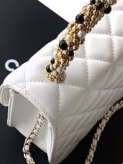 Kitlife Chanel Clutch With Chain White Calfskin, Imitation Pearls & Gold-Tone Metal AP4975 10.5x15x5.5cm  - 4
