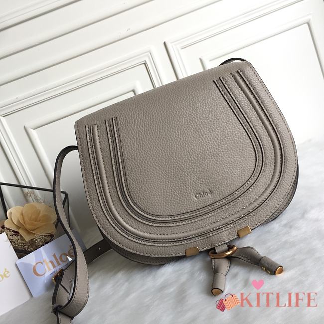 Kitlife Chloe Marcie Crossbody Bag in Grey Calfskin 24x20x10cm - 1
