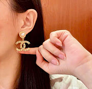 Kitlife Chanel CC Crystal Pearl Earrings  - 6