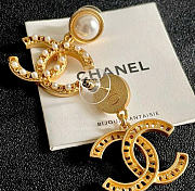 Kitlife Chanel CC Crystal Pearl Earrings  - 3
