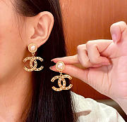 Kitlife Chanel CC Crystal Pearl Earrings  - 1