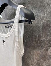 Kitlife Dior Tank Top White Ribbed Cotton Jersey  - 5
