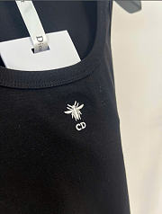 Kitlife Dior Tank Top Black Ribbed Cotton Jersey  - 5