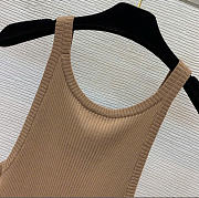 Kitlife Dior Tank Top Beige Ribbed Cotton Jersey - 5