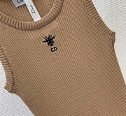 Kitlife Dior Tank Top Beige Ribbed Cotton Jersey - 2
